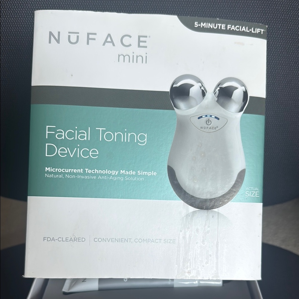 NuFace Mini Facial Toning Device - Silver and White